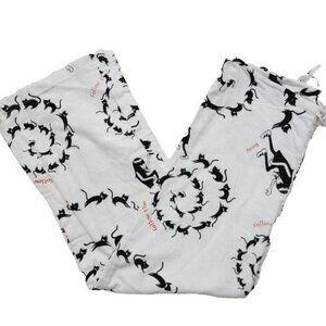 Vintage Emily the Strange Pajama Pants, White & Black, Small